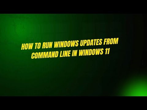 How to Run Windows Updates from Command Line in Windows 11