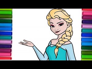 HOW TO DRAW DISNEY ELSA | STEP BY STEP | DRAWING AND COLORING FOR KIDS