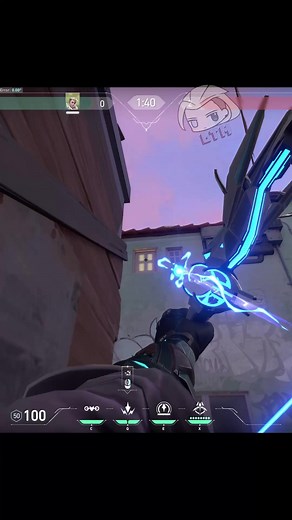 Double Shock Pokemon Sova Lineup at Sunset in Valorant