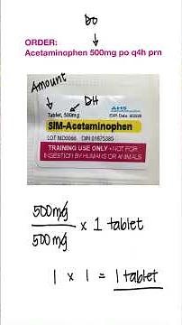 Simple Medication Calculation (Tablets)