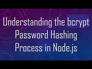 Understanding the bcrypt Password Hashing Process in Node.js