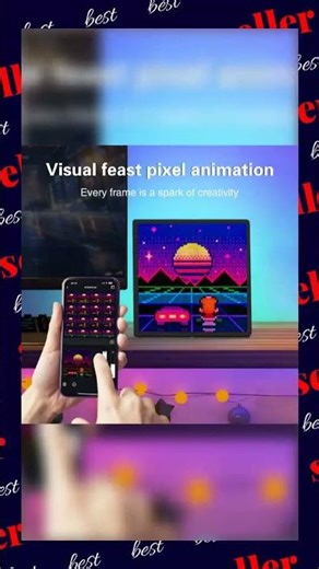 LED Pixel Display 64x64 RGB LED Matrix Panel Programmable Pixel Art Display with Bluetooth APP Co…