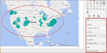 Power BI Bubble Map, Shape Map and Filled Map Examples