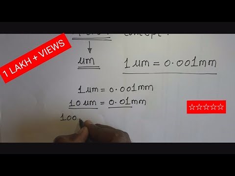 Understanding Micron concept| mm to micron| Use of micron unit| convert mm to micron| Micrometer