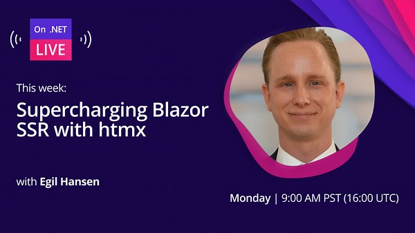 On .NET Live - Supercharging Blazor SSR with htmx