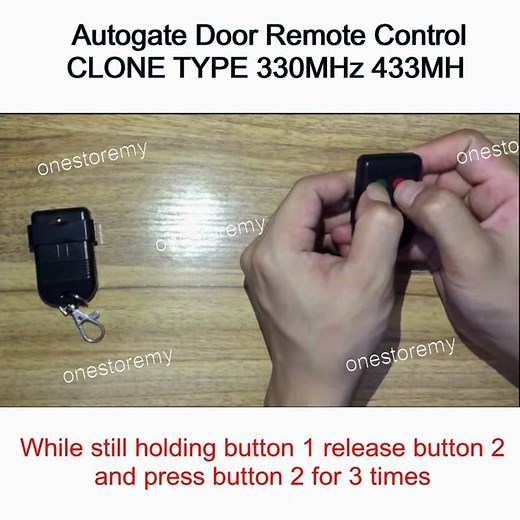 How to Program Clone Type Autogate Door Remote Control SMC5326 330Mhz 433Mhz