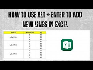 How to Use ALT + ENTER to Add New Lines in Excel