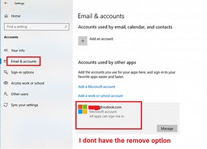 how do i delete an email account from microsoft edge