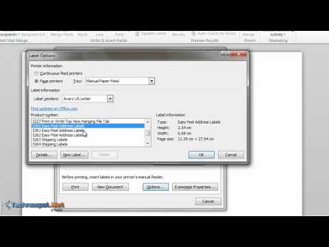 How to Create and Print Mailing labels in Microsoft Office Word