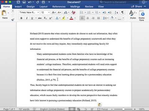 APA Format Block Quotation