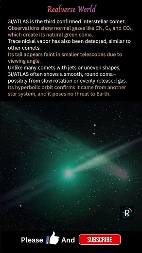 A Comet From Another Star System | 3I/ATLAS Facts #spaceexploration #space
