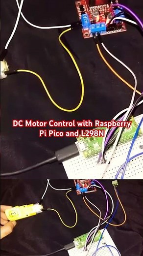 (Demo) Control DC Motor using L298N Driver with Raspberry Pi Pico and MicroPython