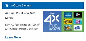 4x Fuel Points Is Back For Gift Card Purchases Through June 17th - Points Miles & Martinis