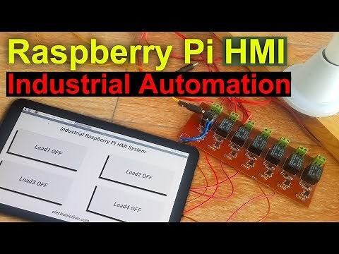 Raspberry Pi Industrial Automation HMI/GUI designing using PYQT5 Software & 5.5 inch Touch Screen