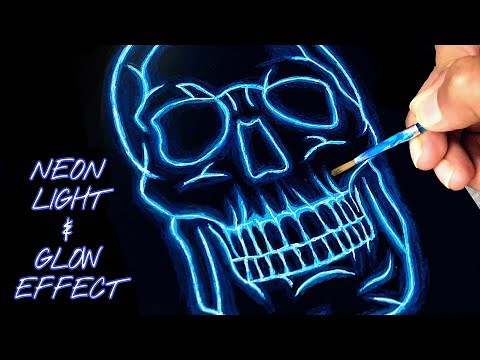 How To Draw Neon Lights | Add Glow Effect To Drawings