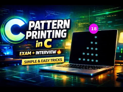 Pattern Printing in C |Pattern - 18| Simple & Easy Tricks 🔥 | Exam & Interview