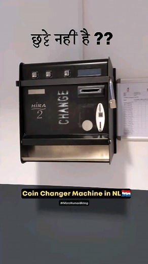 Coin changer machine in Netherlands 🇳🇱 . Hai na mast? . . #lifestyle #vlog #netherlands #europe | Go With Sameer