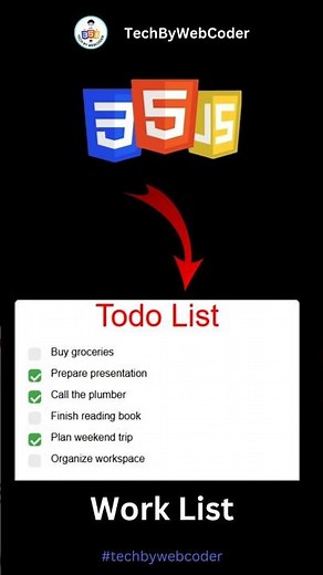 Day 04: How To Build a Modern Work List UI Using HTML, CSS & JavaScript (For Beginner)