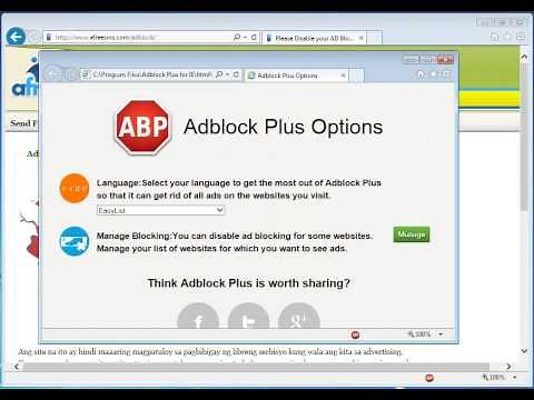 How to disable Adblock Plus - Internet Explorer