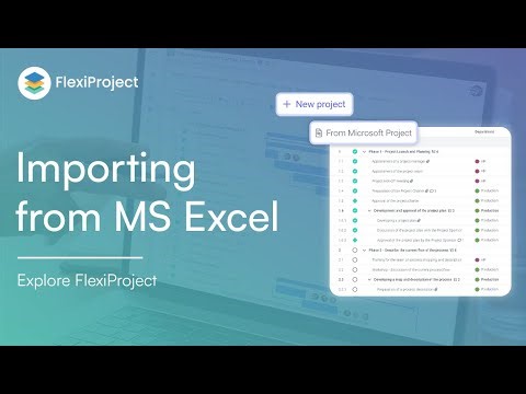 Importing a project from MS Excel to FlexiProject