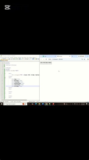 How to make time table in HTML #html5 #table #viralpost