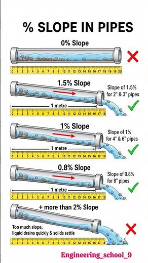 Pipe Slope Calculations for Drainage System ⚒️Correct Pipe Slope Percentage Explained ⚙️