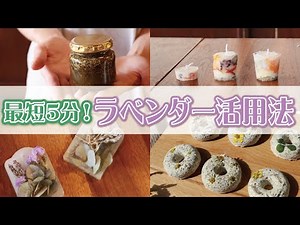 【ラベンダーの楽しみ方】最短５分からできる簡単ハンドメイドレシピ ～ポプリ・バスボム・アロマキャンドル・アロマワックスバー～【使い方を古民家からお届け】