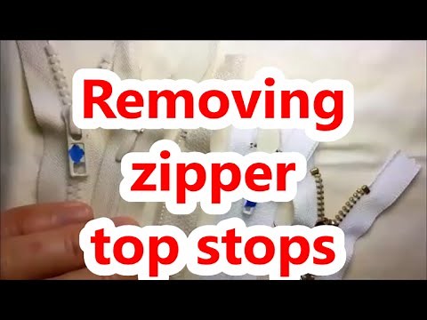 Zipper Top Stop - How to Remove to Replace Zipper Sliders, Install Zipper Top Stops or Other Repair