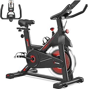 Amazon.com : Yaheetech Exercise Bike Stationary Bikes for Home Indoor Workout Bike Cardio Equipment for Home Gym with Flywheel, Adjustable Resistance, Seat Cushion and LCD Display, 300lb Weight Capacity : Sports & Outdoors