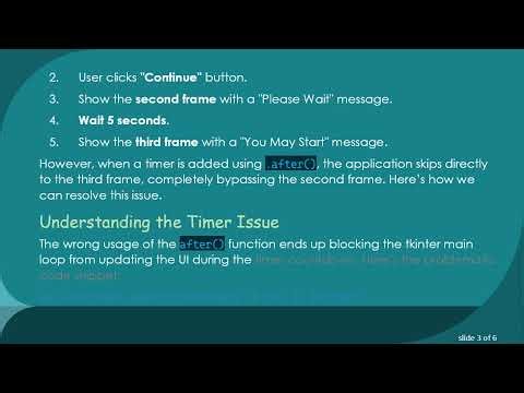 How to Avoid Frame Switching Issues with tkinter Timers