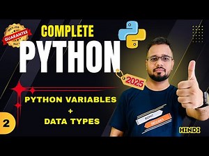 Python Tutorial in Hindi #2 - Variables and Data Types