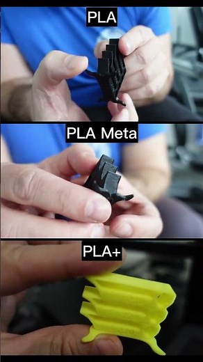 PLA vs PLA+ vs PLA Meta of SUNLU, 3D Printed by ‪@MyTechFun‬ Which filament do you prefer?#shorts