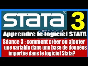 How to create or add a variable in a database imported into STATA software?