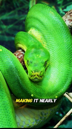Green Python Attack Mode 😱 | Hidden Predator! #wildora #facts #viralvideo #trendingshorts #viral