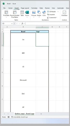 ATHER NAQVI l Excel, Tech & Ai Tips on Instagram: "Adding a brand logo in Excel is this easy 😱🔥 Using the IMAGE function No copy-paste ❌ | Auto resize ✅ | Clean, professional dashboard look 📊 This is a must-know trick for every Excel user 💯 Follow for daily Excel hacks 🚀 #Excel #ExcelTips #ExcelTricks #ImageFunction #ExcelShorts ExcelReels ExcelDashboard LearnExcel"