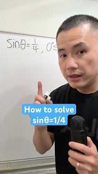 How to solve a basic trig equation using inverse trig function (and a calculator)