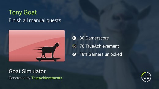 Tony Goat achievement in Goat Simulator