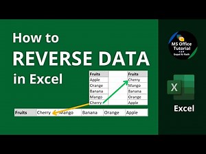 How to Reverse Data in Excel