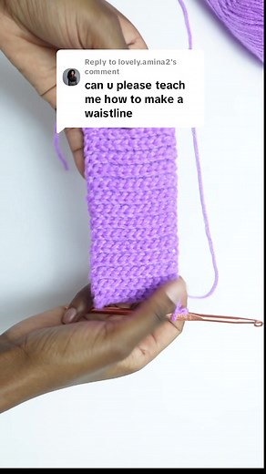 Replying to @lovely.amina2 How to crochet a waistband #crochetforbeginners #crochettutorial #crochetideas #crochetsweater