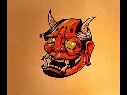 How to Draw a Hannya Mask