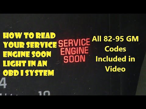 How to read OBD I codes on 82-95 GM vehicles (codes included)