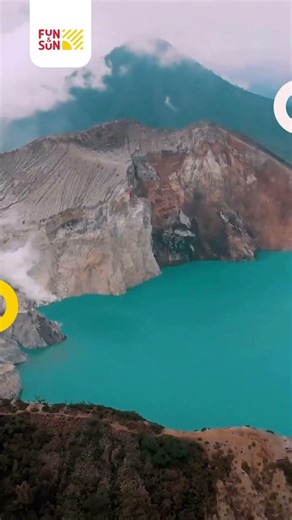 Kawah Ijen – Indonesia’s Turquoise Crater Lake 🌋✨ #funandsun