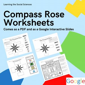 The Compass Rose Worksheets: Print and Digital