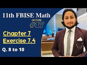 11th Class math | Ch 7 Permutation Combination and Probability | Exercise 7.4 Question 8 to 10