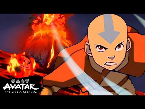Aang LITERALLY Fights A Volcano | Full Scene | Avatar: The Last Airbender