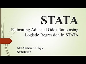Estimating Adjusted Odds Ratio using Logistic Regression in STATA