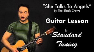 She Talks To Angels by The Black Crows Tutorial (Standard Tuning) • Garret's Guitar Lessons