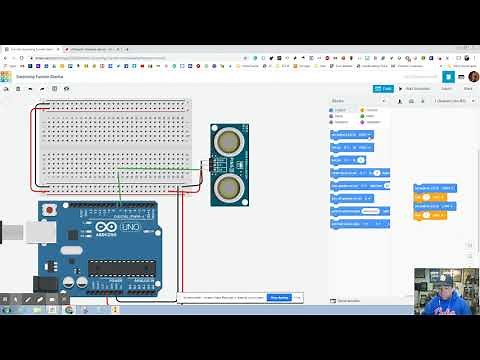Ultrasonic Sensor with Arduino on TinkerCad