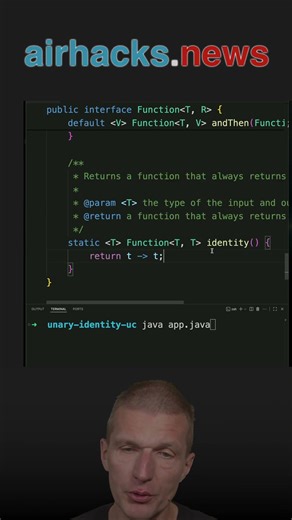 The Case For: UnaryOperator.identity() #java #shorts #coding #airhacks