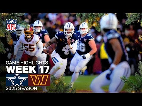 Dallas Cowboys vs Washington Commanders Christmas Day Game Highlights | 2025 NFL Season Week 17